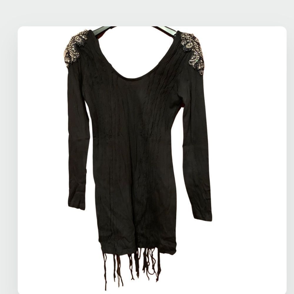 Miss Me embellished fringe tunic